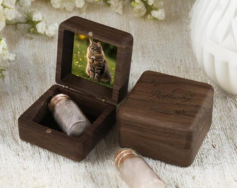 Handcrafted Wooden Pet Memorial,Custom name pet urn,Pet Fur Memorial Keepsake,Pet Sympathy Gift,Gifts for Pet Lovers