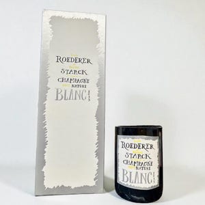 Repurposed Louis Roederer Brut Champagne Bottle Candle With Box