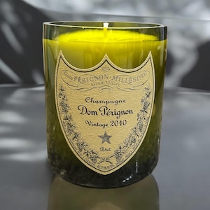 Repurposed Dom Pérignon Champagne Bottle Candle