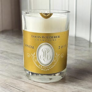 Repurposed Cristal Champagne Bottle Candle