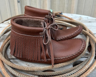 Women’s fringe moccasins