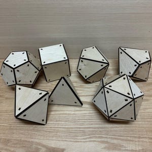 Dnd Würfel Set. Würfeln dxf Dateien. Dodekaeder svg. Polyedrisches Würfel Set. 6 inches Würfel in der dxf Datei
