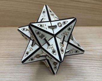 Stellated Dodecahedron SVG DXF Files: Laser Cut CNC (Digital File)