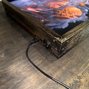 Rustic Pine RPG Gaming Table with TV Case