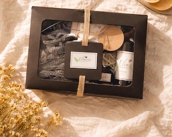 All Natural Self Care Gift Set by ELEMENTS | Spa Gift Box | Organic Bath & Body Gift| relaxation| Gift Sets for ALL OCCASIONS