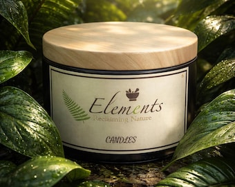 Calming Candle by ELEMENTS | Relaxing Aromatherapy Candle | Handmade Candle | Spa Scented Home Decor Gift