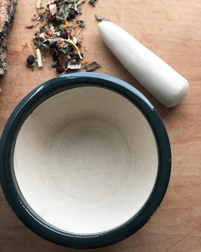 Mortar and Pestle Handmade Ceramic Etsy