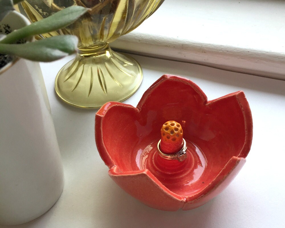 Handmade Ceramic Ring Holder Ring Dish Engagement Ring