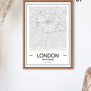 Mapa especializado de Londres, em alta resolução, design personalizado e detalhado, pronto para imprimir e decorar espaços com elegância.