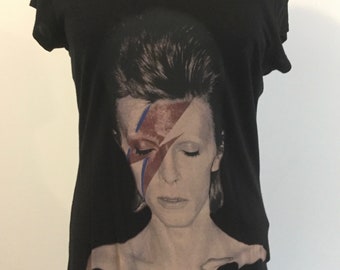 Upcycled Vintage David Bowie t shirt size XXL - 45USD w free shipping to continental U.S.