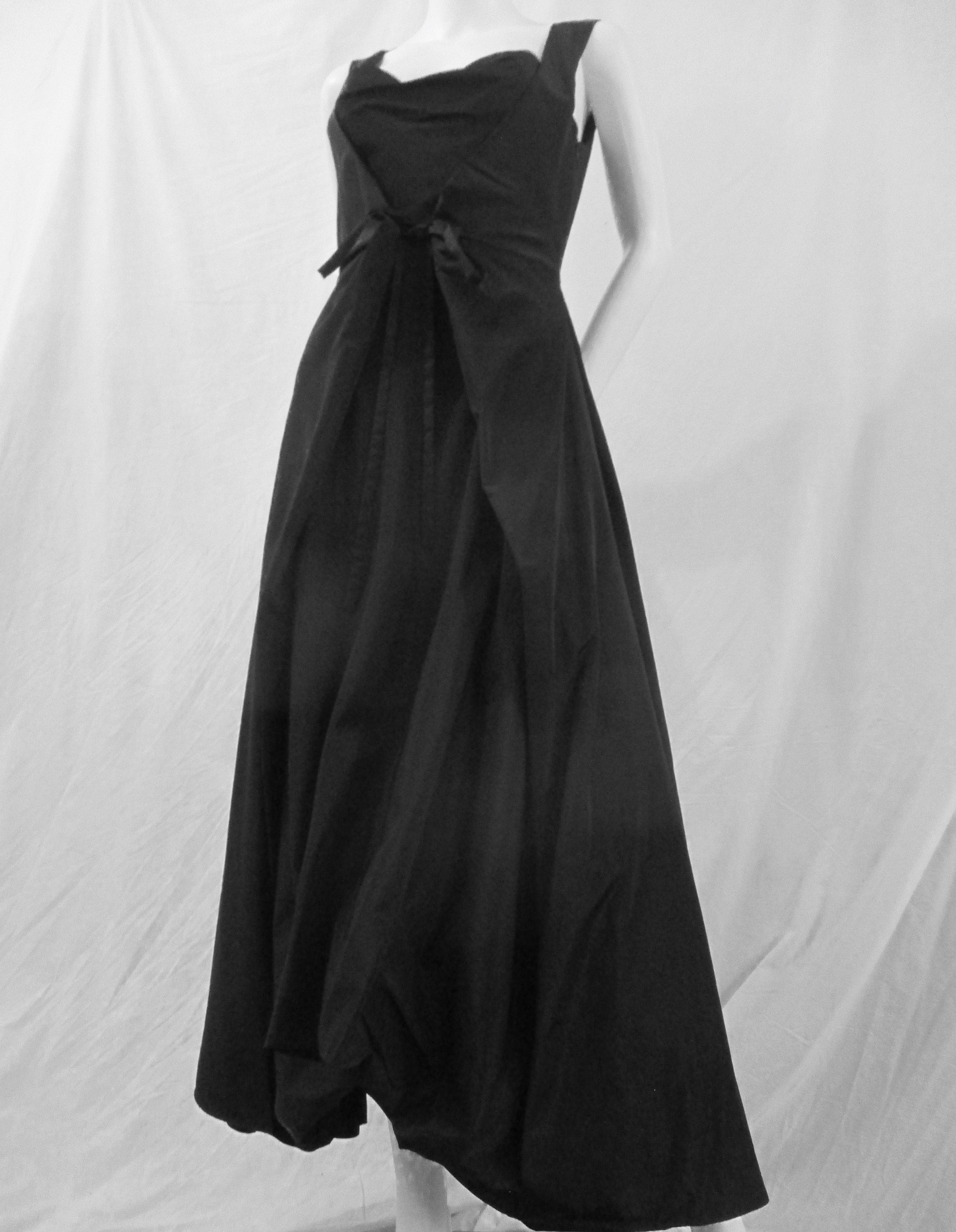 Vivienne Westwood vintage black taffeta evening gown - now on Sale for Only 510 USD   40% off 850 USD!