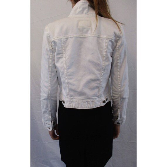 White Vintage Calvin Klein Denim Jacket from Basi… - image 4