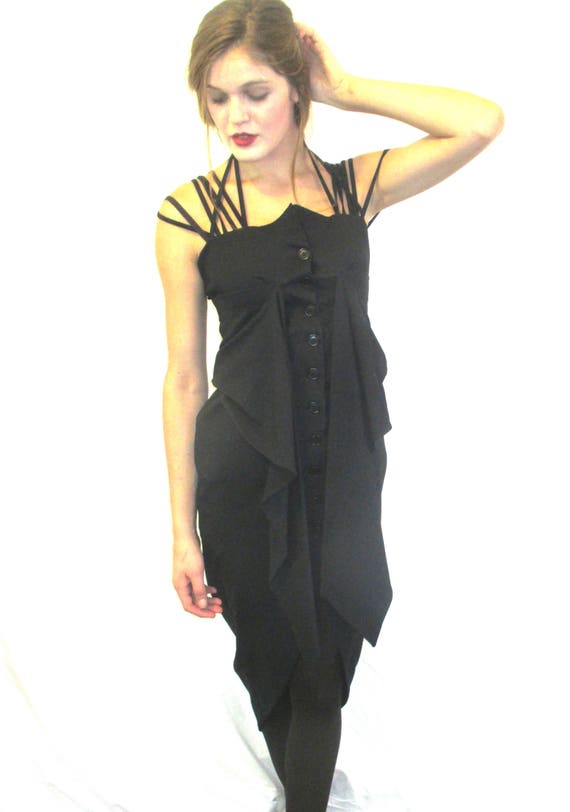 black criss cross dress