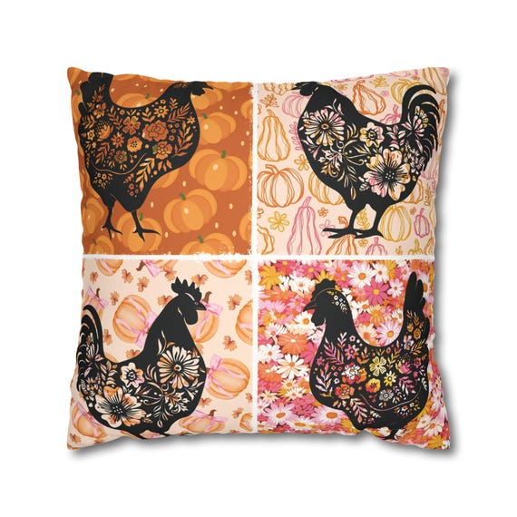 Rustic Farmhouse Fall Faux Suede Throw Pillow Case (External Covering Only)