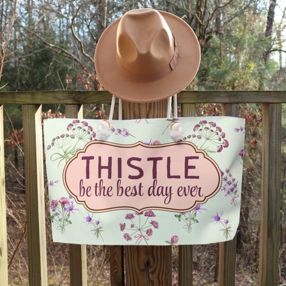 Victorian-Era Apothecary-esque Punny Floral Weekender Tote Bag