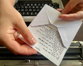 Poesía mecanografiada y personalizada