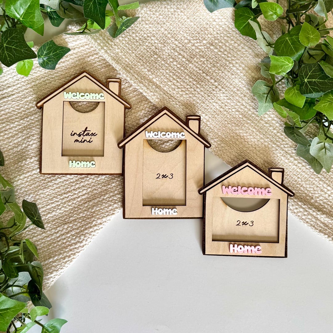 House Shaped Magnetic Picture Frame for Fridge Welcome Home Photo ...