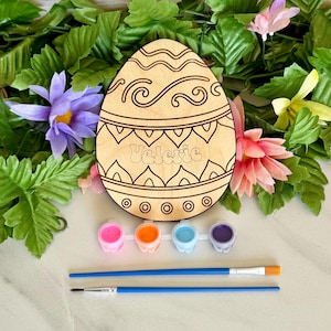 Personalized Easter Egg DIY Painting Kit Custom Name Easter Craft for Kids Easter Craft for Toddlers Easter Basket Stuffer Easter Art Fun