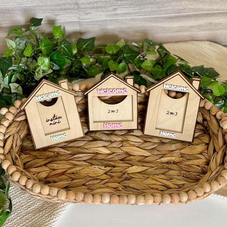 House Shaped Magnetic Picture Frame for Fridge Welcome Home Photo ...