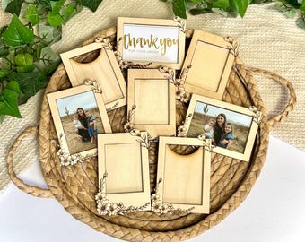 Bulk Magnetic Mini Picture Frames Floral Wedding Favors Instax Mini & Wallet Photo Frames, Party Gifts, Bulk Event Keepsakes