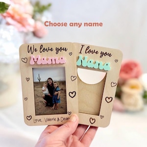 Presente personalizado para o Dia das Mães: Porta-retratos magnético personalizado para carteira, porta-retratos magnético para geladeira com foto Instax Mini, ideal para mães, avós e bisavós.