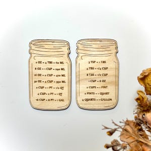 Kitchen Measurement Conversion Magnets - Engraved Cooking Conversion Charts for Cups, Ounces, Tablespoons & More