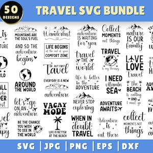 Reizen SVG bundel, grappige reizen Svg, reizen Svg, vakantie Svg, avontuur SVG, reizen Clipart, avontuur Svg bundel, Svg-bestanden voor Cricut