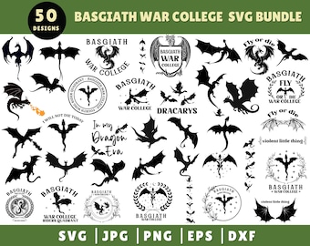 Bundle Basgiath War College SVG PNG,Basgiath War College Svg,Fourth Wing Bundle Svg,War College svg,Dragon Svg,Iron Flame And Onyx Storm Svg
