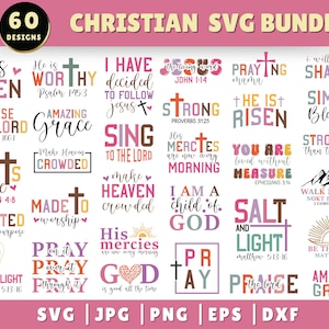 Christian SVG Bundle, Christian SVG, Religious SVG, Faith Svg, God Svg, Jesus Svg, Bible Verse Svg, Christian Cut Files, Cricut,Instant File