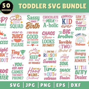 Toddler SVG Bundle, Retro Toddler Svg, Baby Sayings Svg, Funny Toddler Svg, Baby Svg, Retro Svg, Boho Svg, Groovy Svg, Wavy Text SVG