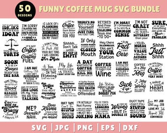 Coffee SVG Bundle, Funny Coffee SVG, Caffeine Queen, Coffee Lovers, Coffee Obsessed, Mug Svg, Coffee mug, Cut File Cricut, Silhouette file