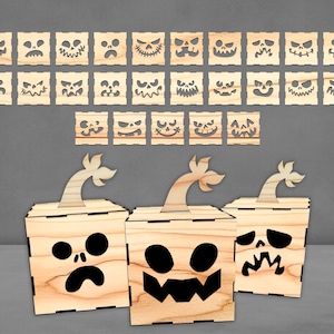 25 Designs Pumpkin Lamp Candle SVG,Halloween Pumpkin Lantern, Scary Jack Candle Holder, Wooden Lantern, Glowforge, Halloween Laser Cut Decor