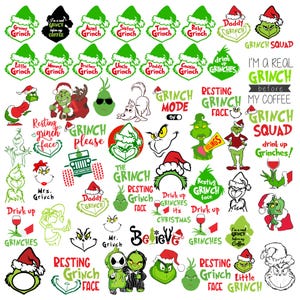 Grinch Svg Bundle, Grinch Hand, Grinch Ornament, Grinch Smile, Christmas ,Digital Vector Cut Files, Christmas Svg Bundle, Christmas Cricut