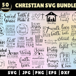 Christian SVG Bundle, Christian SVG, Religious Svg, Faith Svg, God Svg, Jesus Svg, Bible Verse Svg, Christian Cut Files, Cricut, Png, SVG