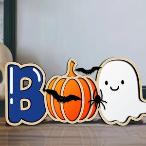 Halloween Boo Laser Files, Halloween Home Decor, Pumpkin Ghost, Haunted House svg, Halloween Home Decor SVG, Spooky Season, Glowforge