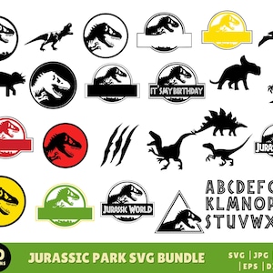 Jurassic Park SVG, Jurassic World Park, Dinosaur SVG, Jurassic Park Clipart, Jurassic Font Svg, Dinosaur T-rex SVG,Baby Dinosaur Cricut File