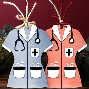 Krankenschwester personalisierte Ornament SVG, Krankenschwester Ornament 2024, Geschenk für Krankenschwester, Weihnachtsgeschenk für Krankenschwester, Glowforge Laser Cut Datei, Sofort Download
