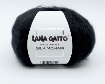Silk Mohair Lace Black