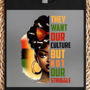Afro Woman Art DTF Transfer: Black Culture Pride, DIY Shirt Print