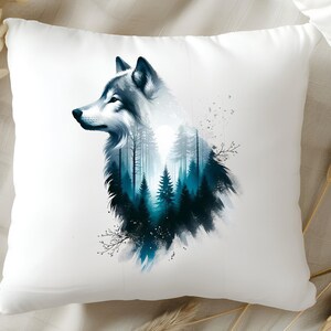 Forest Wolf DTF Transfer: Mystical Wildlife Art, DIY Iron-On image 4