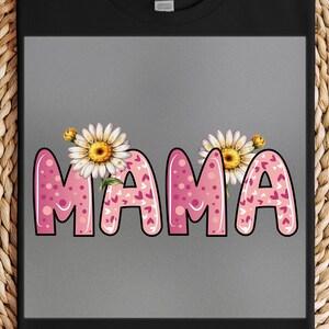 Sunflower Mama DTF Transfer: Boho Retro Mom Print