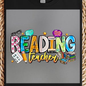 Reading Teacher DTF Transfer: Fun School Educator Iron-On