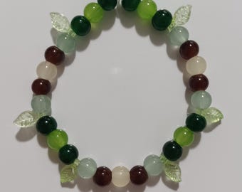 Pulsera de cuentas terrosas, pulsera de la amistad, tamaño pequeño, pulsera con dijes, joyería hecha a mano