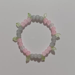 Pink Bead Bracelet, Friendship Bracelet, Size Small, Charm Bracelet, Handmade Jewelry, Fairycore