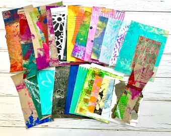 Handmade Papers Scrap Pack, Art Journaling, Various Papers, handmade paper, assorted