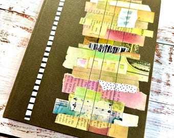 7.5in x 9in • Junk Art Journal, Art Journal, Handmade Book, Junk Journal, Sketchbook, Ephemera