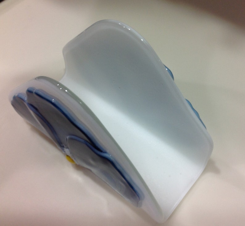 Napkin Holder Fused Glass Pansy Etsy