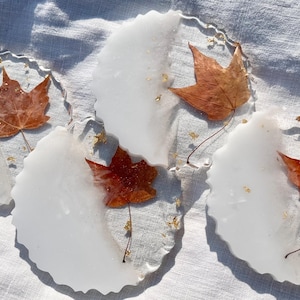 Handgemachte Resin Untersetzer, Resin Art Untersetzer, Ahornblätter Untersetzer, Set Untersetzer, Wohndeko, Geschenk