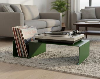 Metal Turntable Stand, Vinyl Record Holder Storage Display
