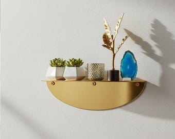Gold Halbkreis Floating Wandregal